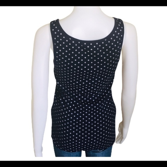 GAP Stretch Polka Dot Print Tank/Top Navy Blue Size Medium - Picture 3 of 12